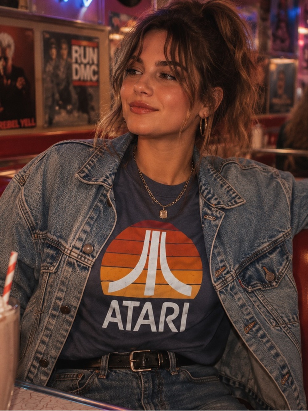Fanatics Navy Atari Graphic Short Sleeve Tee